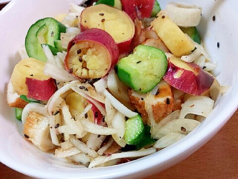 酢たまねぎで簡単！！焼き芋＆きゅうりの酢の物*